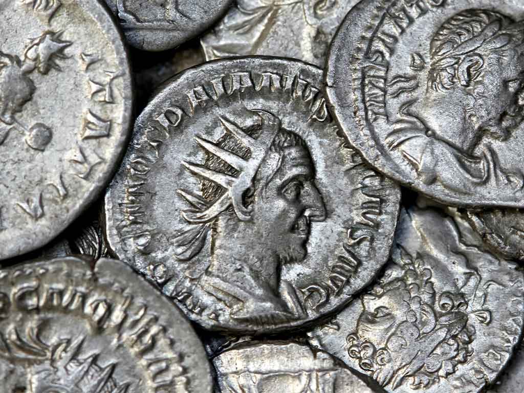 A photo showing Ancient Coins