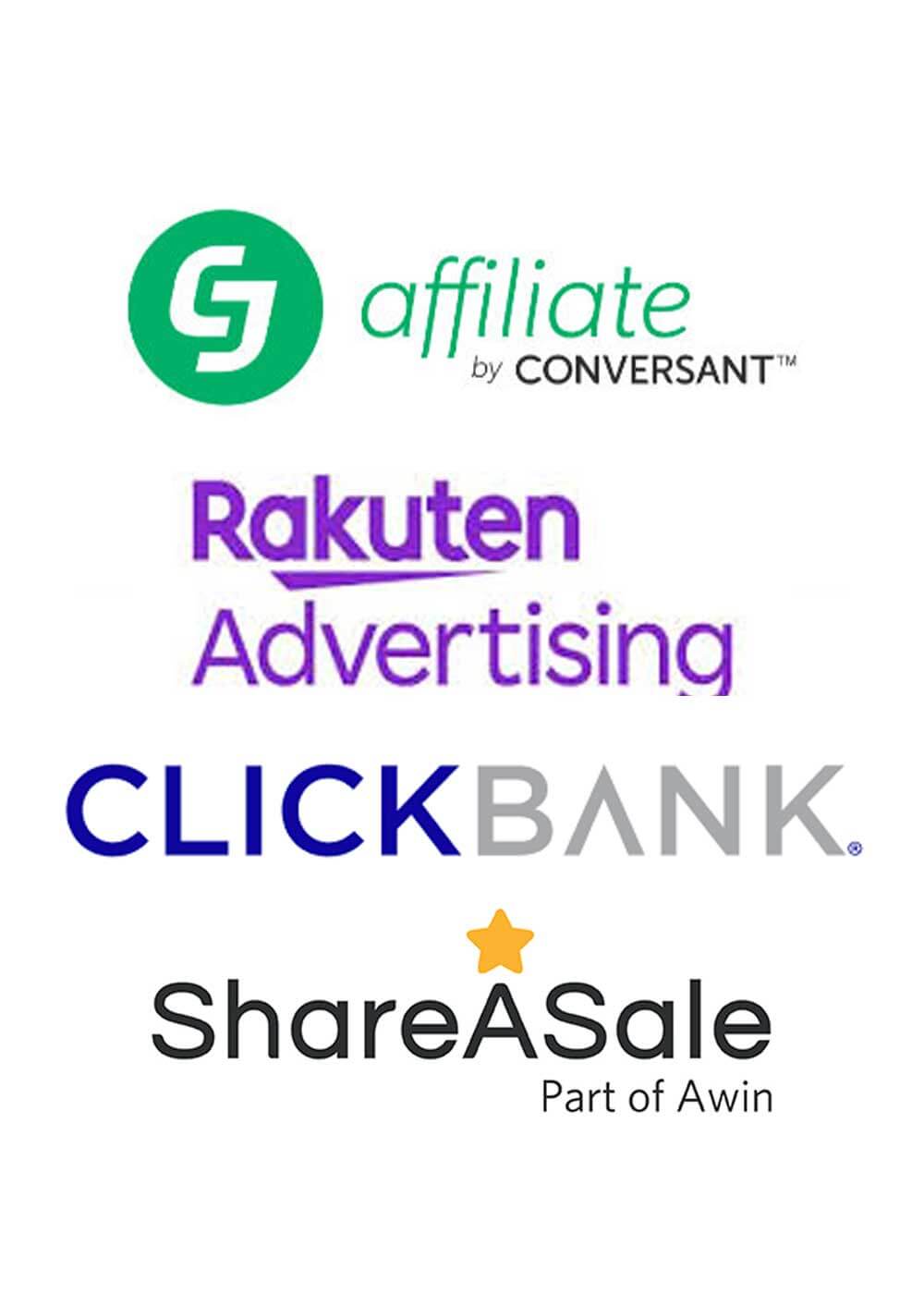 a design with logos of affiliate program websites