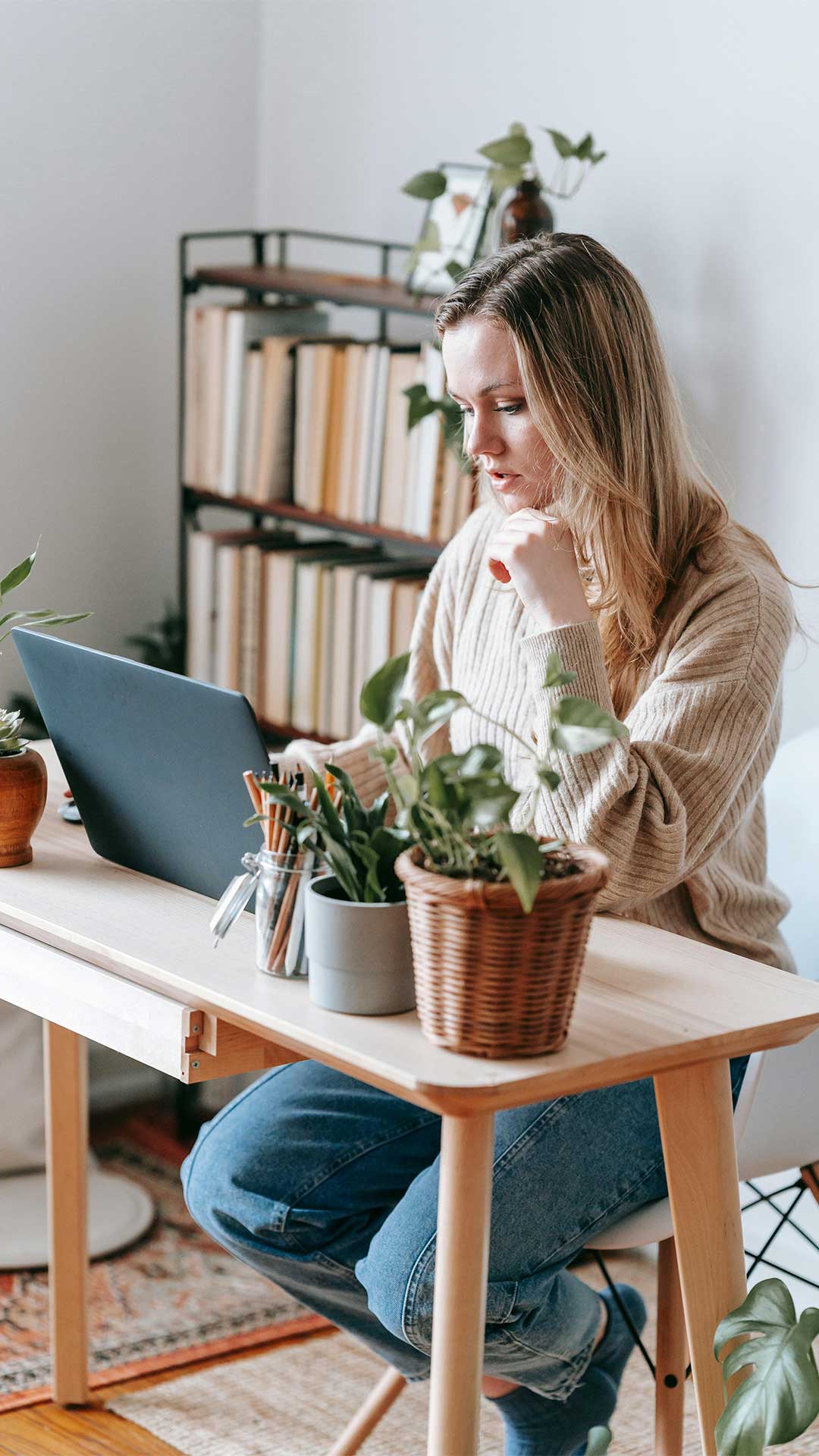 a photo of a lady on the laptop Choosing the Right Affiliate Programs