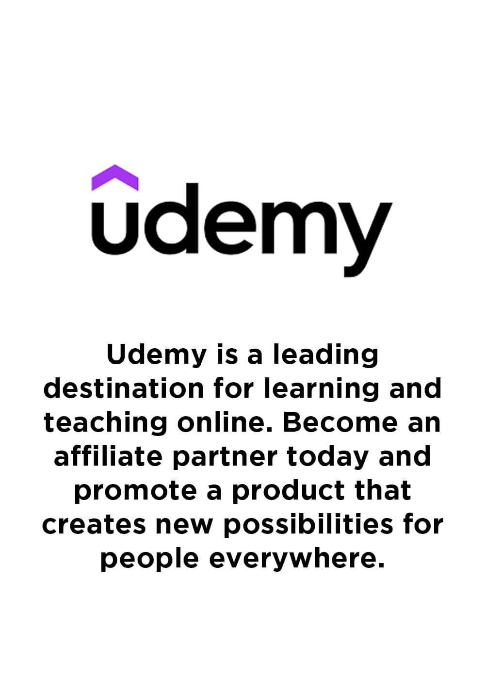 a Design showing udemy affiliate program